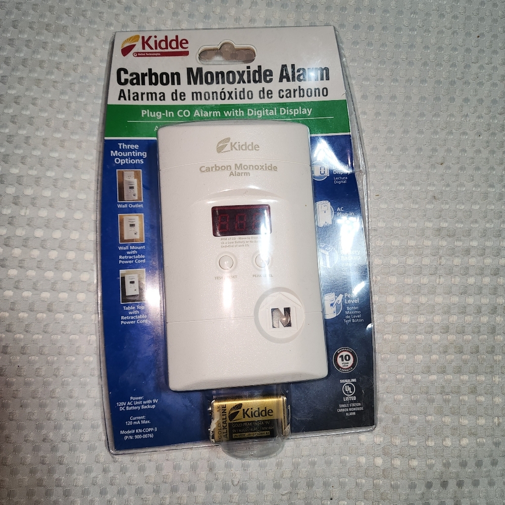 KIDDE NEW IN PACKAGING CARBON MONOXIDE ALARM